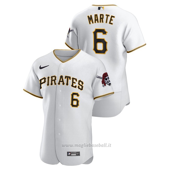 Maglia Baseball Uomo Pittsburgh Pirates Starling Marte Autentico Bianco